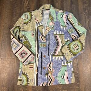 Vintage 90s J.J. Taylor All Around Print Blazer